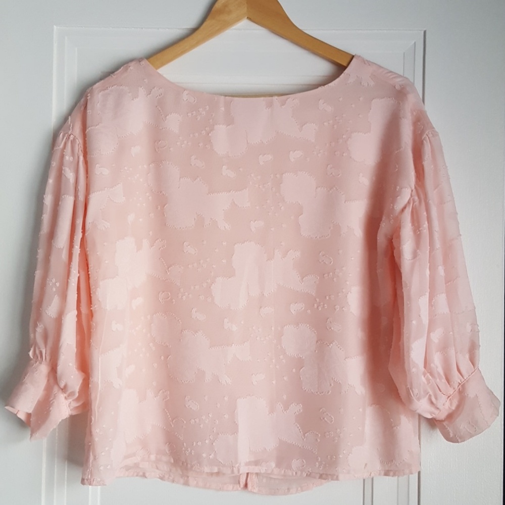 Dusty pink pale boutique blouse size S